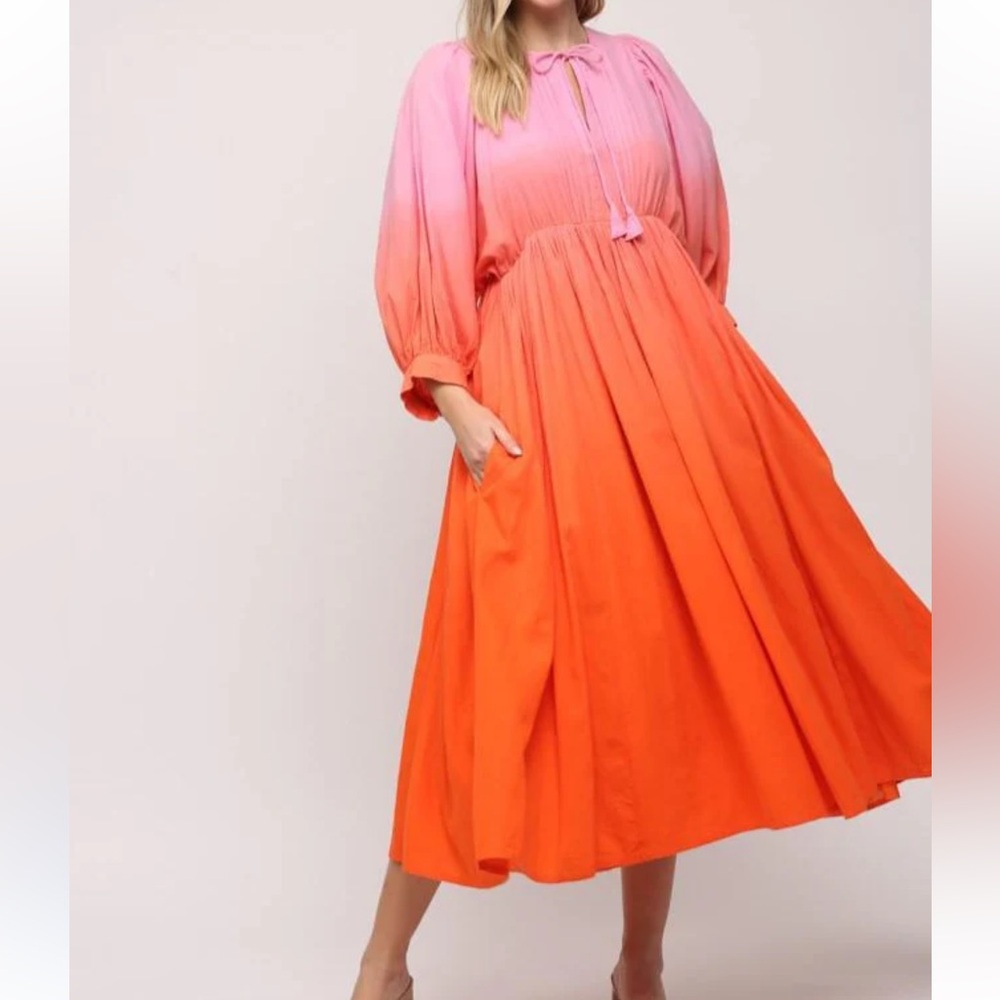 Fate ombré pink and orange dress